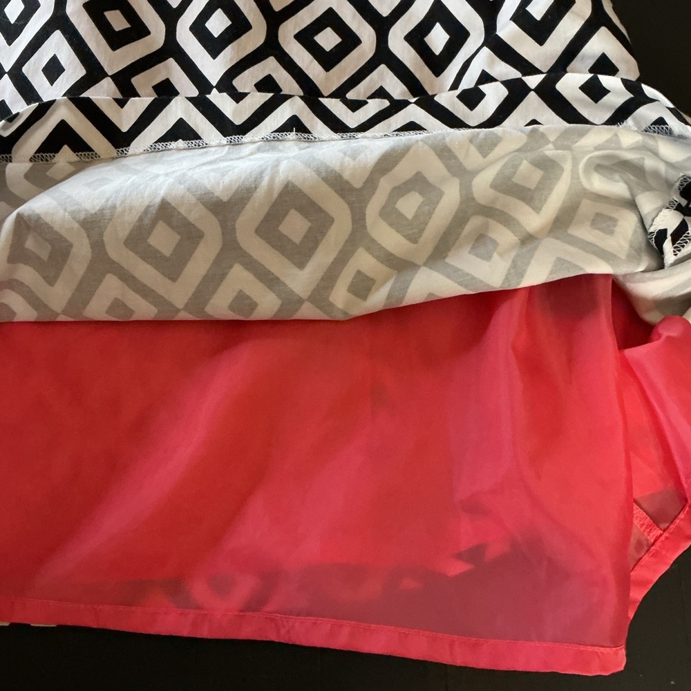 Jessica Howard women’s Black White Geometric Dress Pink Bow Sleeveless size‎ 6 - Picture 4 of 8